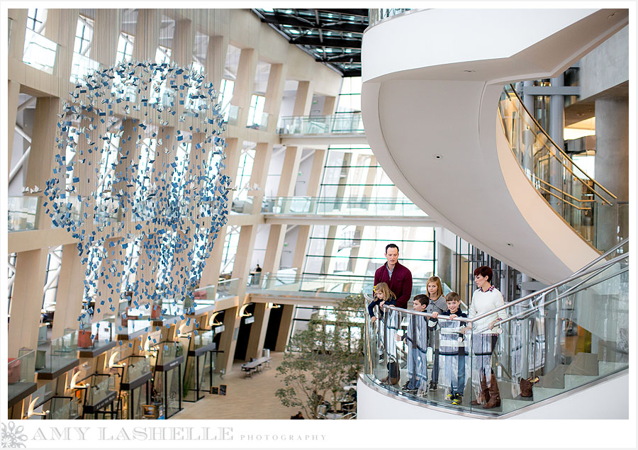 winter family photographs salt lake city downtown library