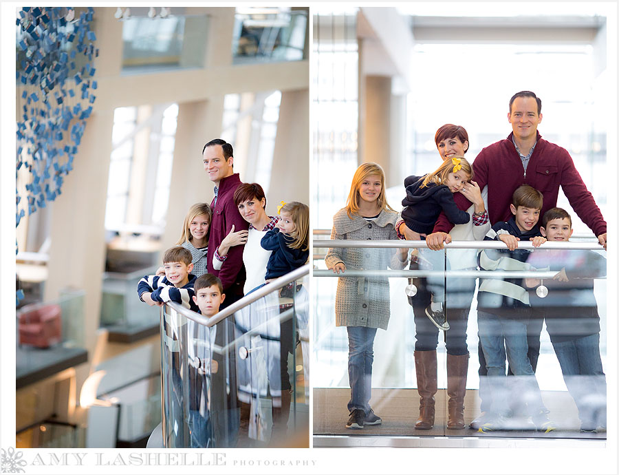 winter family photographs salt lake city downtown library