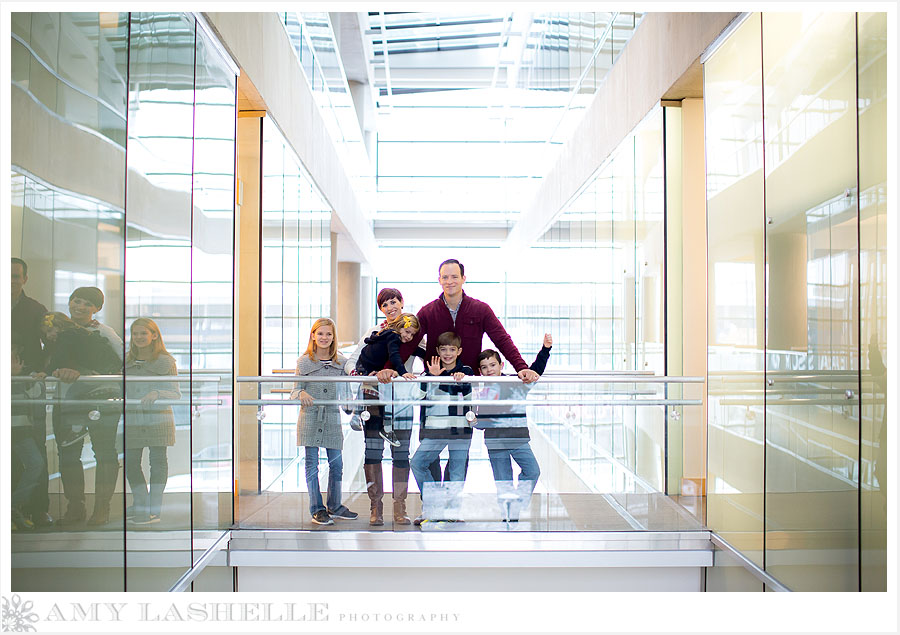 winter family photographs salt lake city downtown library