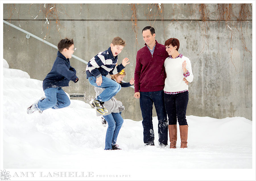 winter family photographs salt lake city downtown library