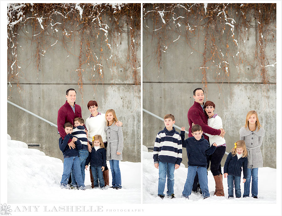 winter family photographs salt lake city downtown library