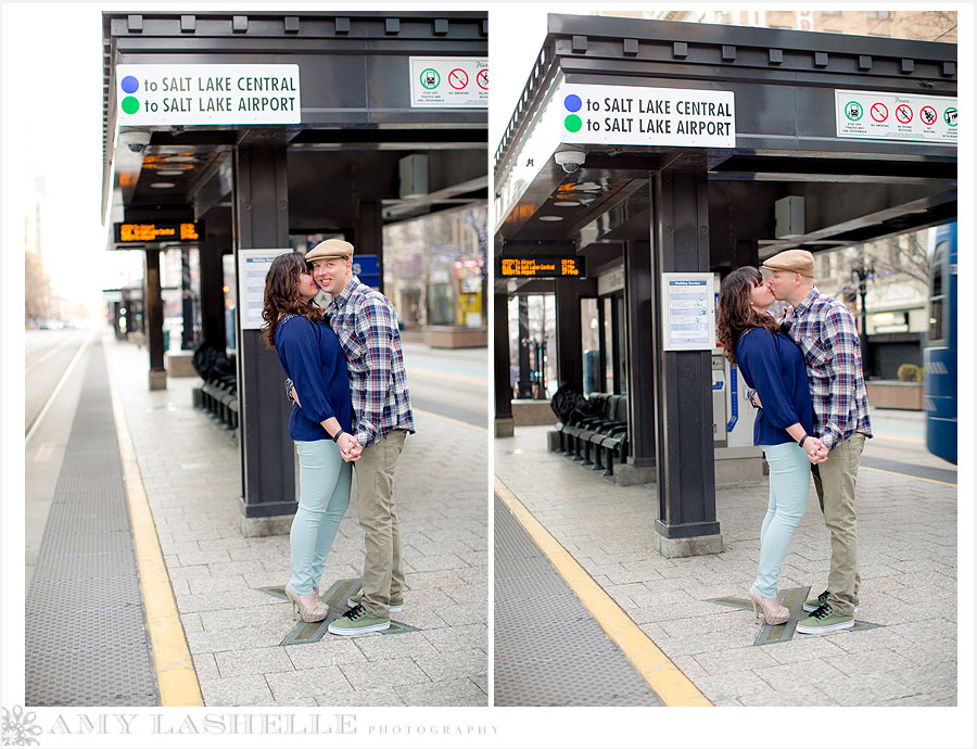 downtown salt lake city engagement photos by amy lashelle photography